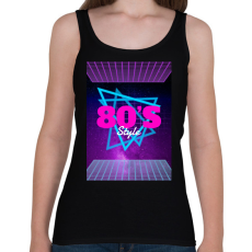 PRINTFASHION 80-as évek - Női atléta - Fekete