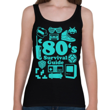 PRINTFASHION 80-as évek túlélő cuccai - Női atléta - Fekete női trikó