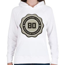 PRINTFASHION 80 - Női kapucnis pulóver - Fehér női pulóver, kardigán