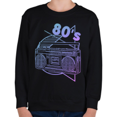 PRINTFASHION 80's - Gyerek pulóver - Fekete