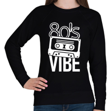 PRINTFASHION 80's vibe - Női pulóver - Fekete női póló