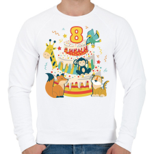 PRINTFASHION 8 éves - Férfi pulóver - Fehér férfi pulóver, kardigán