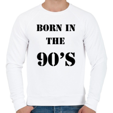 PRINTFASHION 90-ben született - Férfi pulóver - Fehér férfi pulóver, kardigán