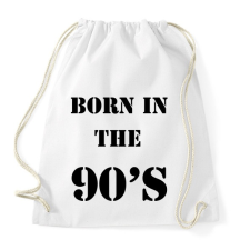 PRINTFASHION 90-ben született - Sportzsák, Tornazsák - Fehér tornazsák