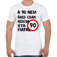 PRINTFASHION 90 éves fekete - Férfi póló - Fehér férfi póló