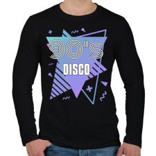PRINTFASHION 90's disco - Férfi hosszú ujjú póló - Fekete férfi póló