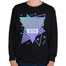PRINTFASHION 90's disco - Gyerek pulóver - Fekete