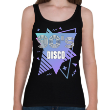 PRINTFASHION 90's disco - Női atléta - Fekete női trikó