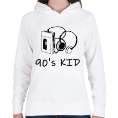 PRINTFASHION 90's kid - Női kapucnis pulóver - Fehér