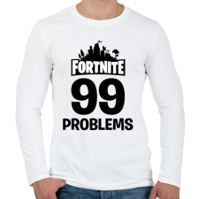 PRINTFASHION 99 Probléma - Fortnite - Férfi hosszú ujjú póló - Fehér férfi póló