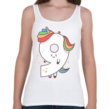 PRINTFASHION 9 éves unikornis - Női atléta - Fehér női trikó