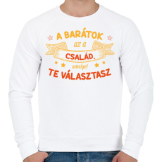 PRINTFASHION A barátok az a család - Férfi pulóver - Fehér