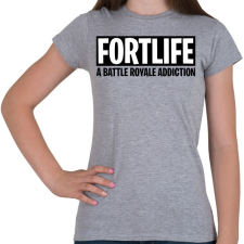 PRINTFASHION A battle royale addiction - Fortnite - Női póló - Sport szürke női póló