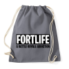 PRINTFASHION A battle royale addiction - Fortnite - Sportzsák, Tornazsák - Grafitszürke