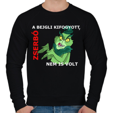 PRINTFASHION A bejgli kifogyott, zserbó nem is volt - Férfi pulóver - Fekete férfi pulóver, kardigán