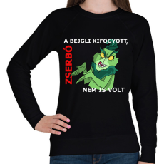 PRINTFASHION A bejgli kifogyott, zserbó nem is volt - Női pulóver - Fekete