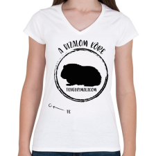 PRINTFASHION A bizalom köre - A tengerimalacom (fekete) - Női V-nyakú póló - Fehér női póló