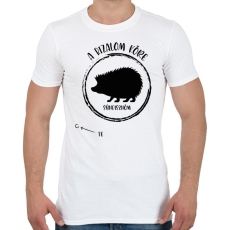 PRINTFASHION A bizalom köre - Sündisznóm (fekete) - Férfi póló - Fehér