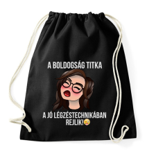 PRINTFASHION a boldogság titka  - Sportzsák, Tornazsák - Fekete tornazsák