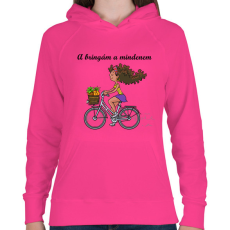 PRINTFASHION A bringám - Női kapucnis pulóver - Fukszia