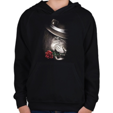 PRINTFASHION A bűvész - Gyerek kapucnis pulóver - Fekete