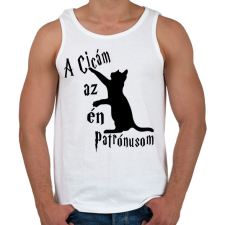 PRINTFASHION A Cicám az én Patrónusom - Férfi atléta - Fehér atléta, trikó