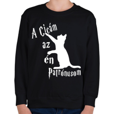 PRINTFASHION A Cicám az én Patrónusom - Gyerek pulóver - Fekete