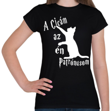 PRINTFASHION A Cicám az én Patrónusom - Női póló - Fekete