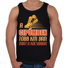 PRINTFASHION A cipőmben - Férfi atléta - Fekete atléta, trikó