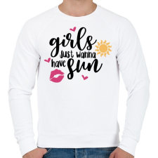 PRINTFASHION A csajok napsütésre vágynak - Férfi pulóver - Fehér férfi pulóver, kardigán