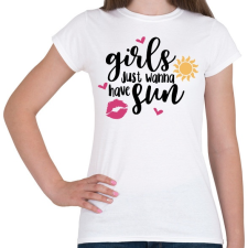 PRINTFASHION A csajok napsütésre vágynak - Női póló - Fehér női póló