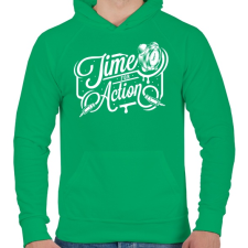 PRINTFASHION A cselekvés ideje! - Férfi kapucnis pulóver - Zöld férfi pulóver, kardigán