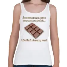 PRINTFASHION A csoki és én... - Női atléta - Fehér női trikó
