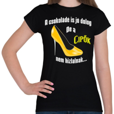 PRINTFASHION a csokoládé is... - Női póló - Fekete női póló