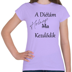 PRINTFASHION A diéta holnap kezdődik - Női póló - Viola