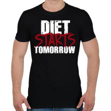 PRINTFASHION A diéta holnaptól kezdődik - Férfi póló - Fekete férfi póló