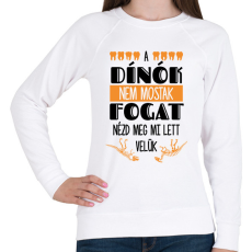 PRINTFASHION A dínók nem mostak fogat - Női pulóver - Fehér