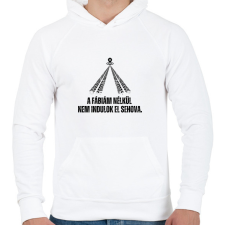 PRINTFASHION A Fábiám nélkül nem indulok el sehova - Férfi kapucnis pulóver - Fehér férfi pulóver, kardigán