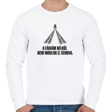 PRINTFASHION A Fábiám nélkül nem indulok el sehova - Férfi pulóver - Fehér