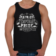 PRINTFASHION A fájdalom átmeneti, de a büszkeség örök - Férfi atléta - Fekete atléta, trikó