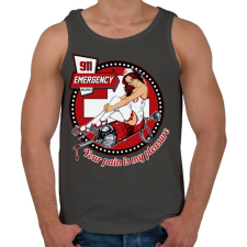 PRINTFASHION A fájdalom öröme - Férfi atléta - Sötétszürke atléta, trikó