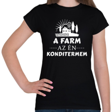 PRINTFASHION A farm az én konditermem - Női póló - Fekete női póló