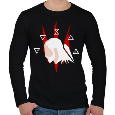 PRINTFASHION A fehér farkas - Férfi hosszú ujjú póló - Fekete