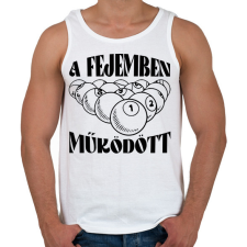PRINTFASHION A fejemben működött - Férfi atléta - Fehér atléta, trikó