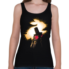 PRINTFASHION A fekete lovag mindig győz - Női atléta - Fekete női trikó