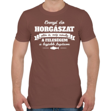 PRINTFASHION A feleségem a legjobb fogásom - Férfi póló - Mogyoróbarna