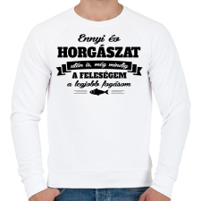 PRINTFASHION A feleségem a legjobb fogásom - Férfi pulóver - Fehér férfi pulóver, kardigán