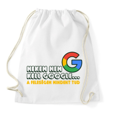 PRINTFASHION A feleségem mindent tud - Sportzsák, Tornazsák - Fehér tornazsák