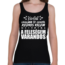 PRINTFASHION A feleségem várandós - Női atléta - Fekete