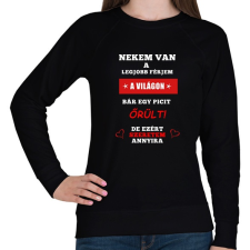 PRINTFASHION A FÉRJEM - Női pulóver - Fekete női pulóver, kardigán